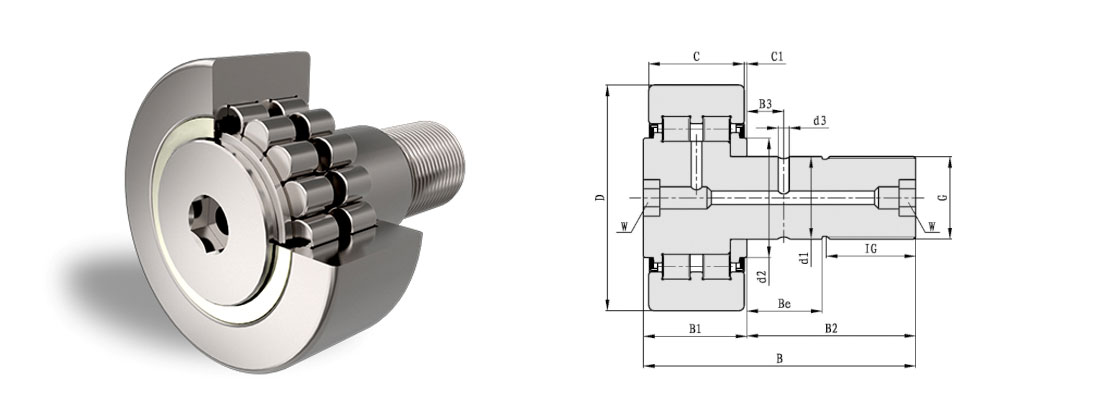 Stud Type Track Roller Bearings/Cam Followers PWKR Series