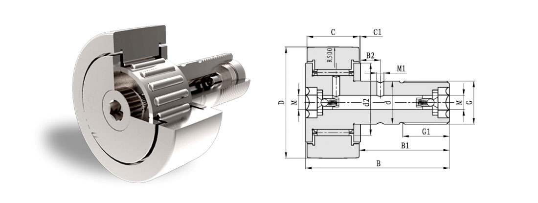 Stud Type Track Roller Bearings/Cam Followers KR Series